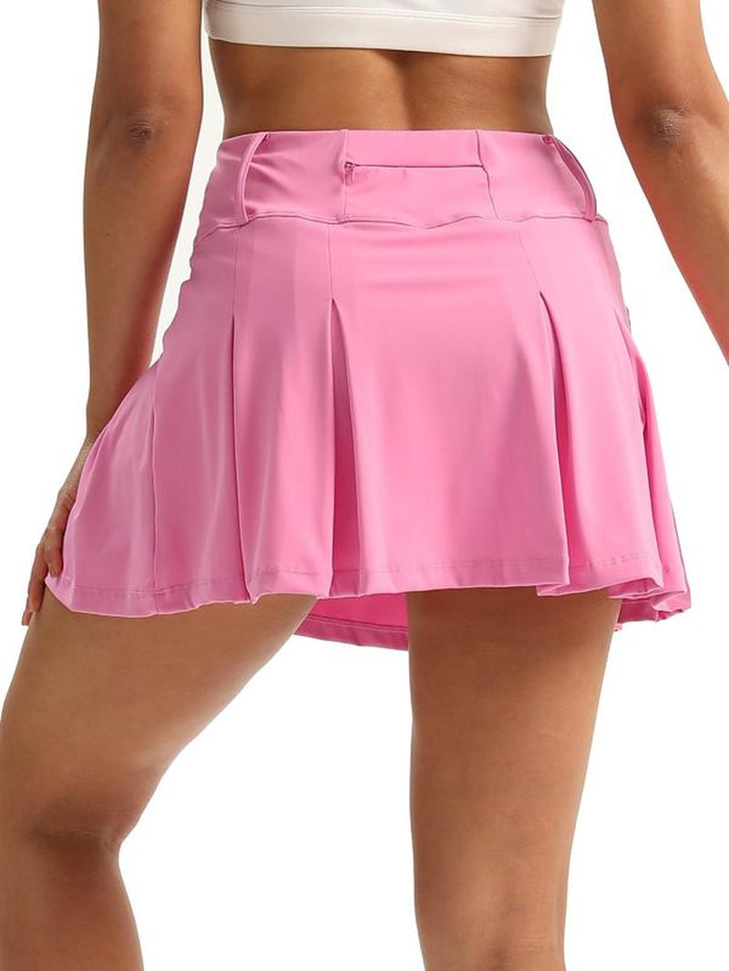 High Waist Pleated Gym Skorts